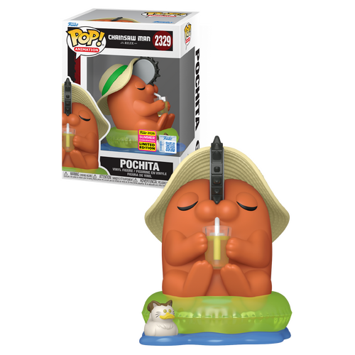 Funko POP! Animation Chainsaw Man #2329 Pochita On Floaty - 2026 San Diego Comic Con (SDCC) Edition - New, Mint Condition