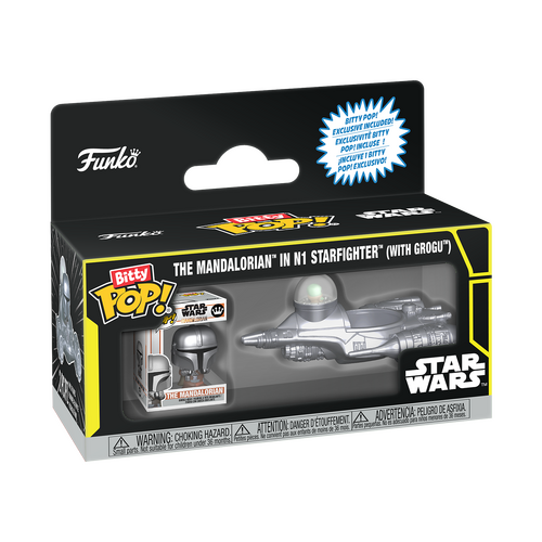 Funko Bitty POP! Rides Star Wars The Mandalorian In N1 Starfighter (With Grogu) - New, Mint Condition