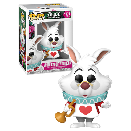 Funko POP! Disney Alice In Wonderland #1772 White Rabbit With Horn - New, Mint Condition