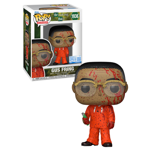 Funko POP! Television Breaking Bad #1936 Gus Fring (Bloody, With Box Cutter) - New, Mint Condition