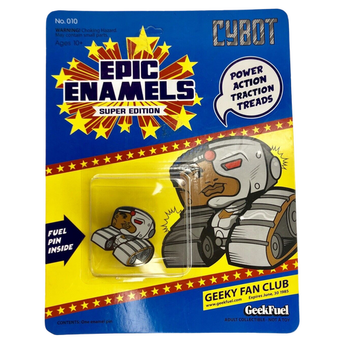 Geek Fuel Epic Enamels Super Edition Cybot (Justice League) Collectible Fuel Pin - New, Sealed