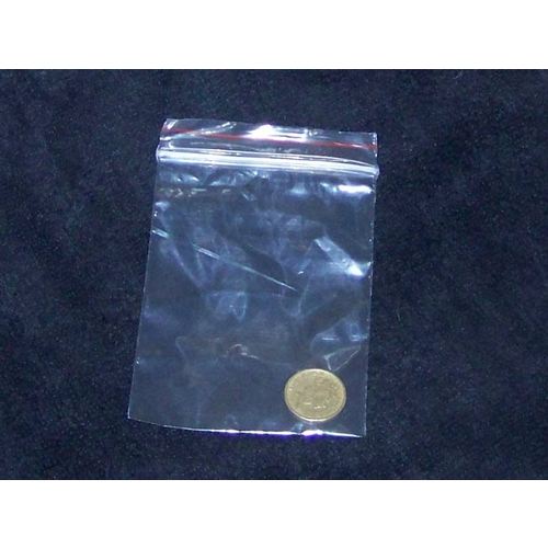 100 Resealable  Plastic Bags 75 x 100mm