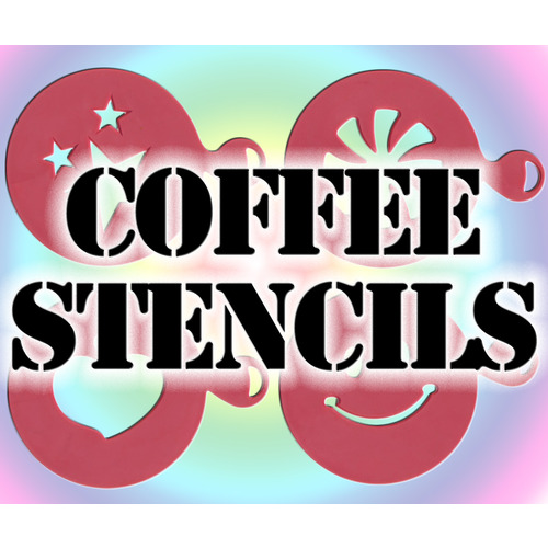 Coffee Cappucino Espresso Stencils - 4 Pack