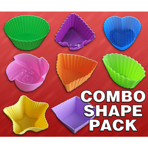 24 x Cupcake / Muffin Shapes - 8 Shapes