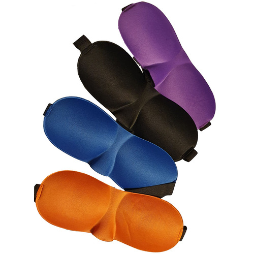 3D Soft Padded Adjustable Sleep Eye Mask - New In Package [Colour: Purple]