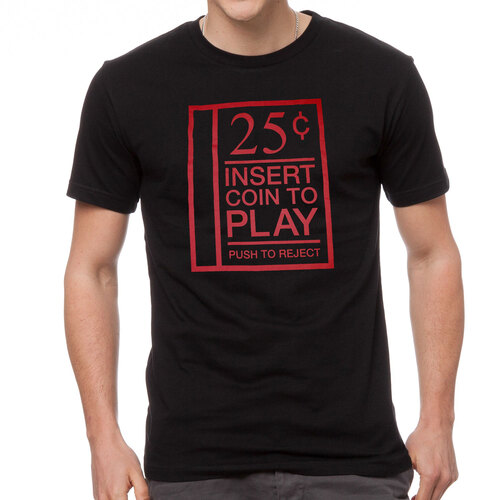 "Insert Coin To Play" Arcade Gaming Coin Slot Cotton T-Shirt - 3XL New, With Tags