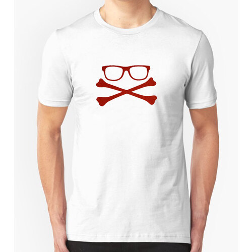"Geeky Crossbones" Cotton T-Shirt - 3XL New, With Tags