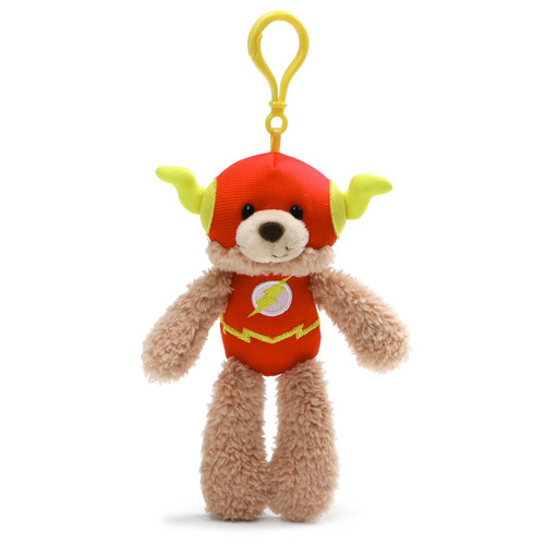 Gund DC Comics  The Flash Plush Backpack Clip, 6.5" - New Mint Condition