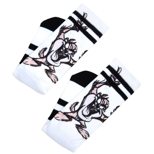 Bioworld Looney Tunes Taz Crew Socks - One Size Fits Most - New
