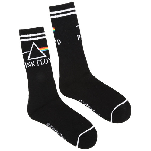Bioworld Pink Floyd Dark Side Of The Moon Crew Socks - One Size Fits Most - New