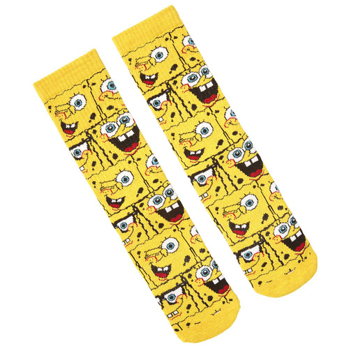 HYP Spongebob Squarepants Expressions Crew Socks - One Size Fits Most - New
