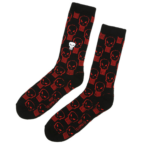 HYP Marvel The Punisher Crew Socks - One Size Fits Most - New
