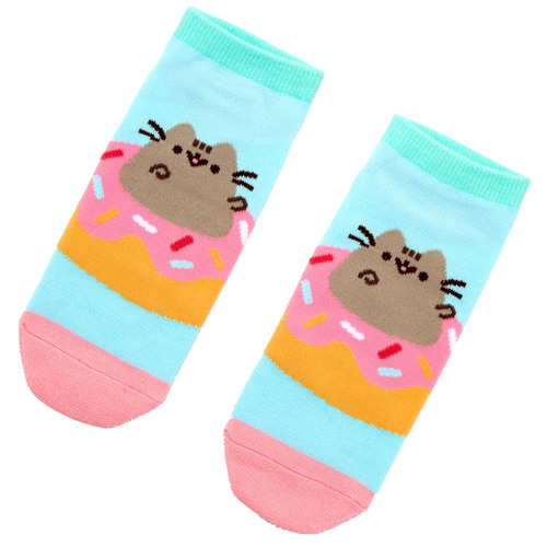 Pusheen Donut No Show Socks - One Size Fits Most - New
