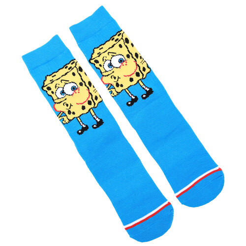 SpongeBob SquarePants Naked Crew Socks - Mens Shoe Size 8-12 - New