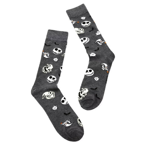 Disney The Nightmare Before Christmas Glows In The Dark Crew Socks - Shoe Size 6-12 - New, With Tags