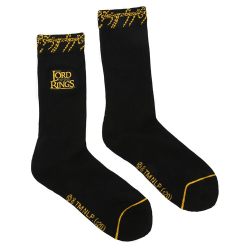 The Lord Of The Rings 'One Ring' Embroidered Crew Socks - Shoe Size 8-12 - New, With Tags