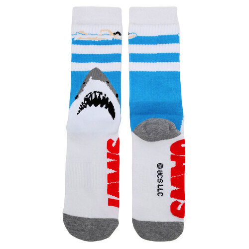 Jaws 'Movie Poster' Crew Socks - Shoe Size 8-12 - New, With Tags