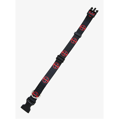 Marvel Deadpool Symbol Collar For Dogs By Buckle Down - Medium - New, With Tags