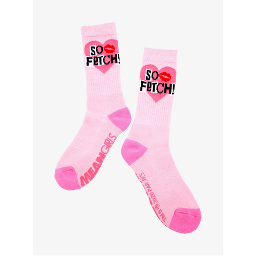 Mean Girls So Fetch! Crew Socks By Ripple Junction - Mens Shoe Size 8-12 - New