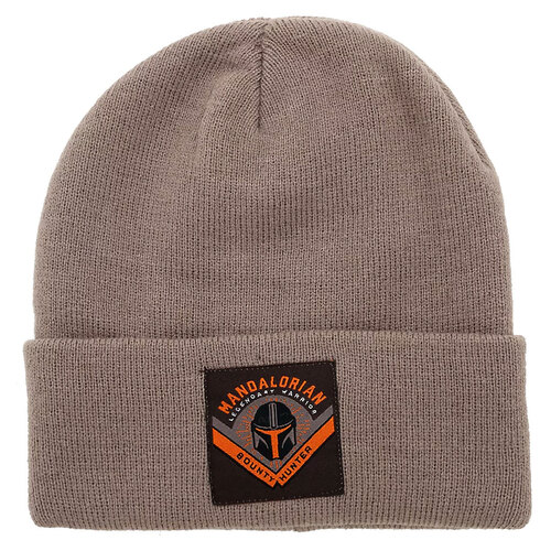 Star Wars The Mandalorian Logo Patch Beanie Hat By Star Wars - One Size Fits Most - New, With Tags