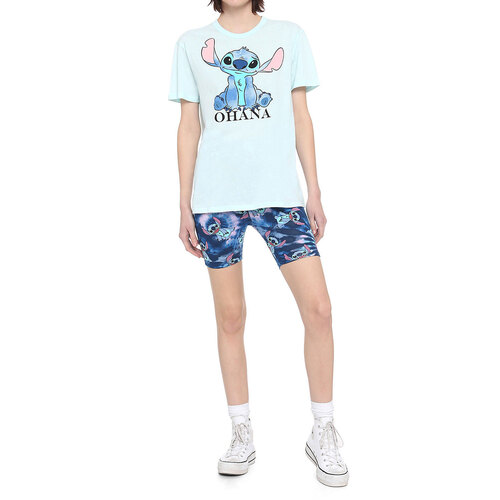 Disney Lilo & Stitch Ohana Girls T-Shirt & Biker Shorts Set (L) By Disney - New, With Tags