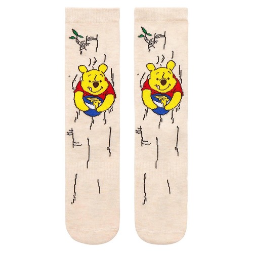 Winnie The Pooh Tree Crew Socks By Disney - Shoe Size 4-10 - Imported