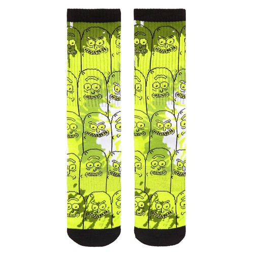 Rick And Morty Pickle Rick Tie-Dye Crew Socks By HYP - 5-12 - New