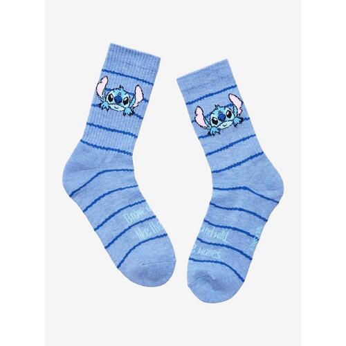Lilo & Stitch Brave And Wild Like The Waves Crew Socks By Disney - Shoe Size 5-10 - New