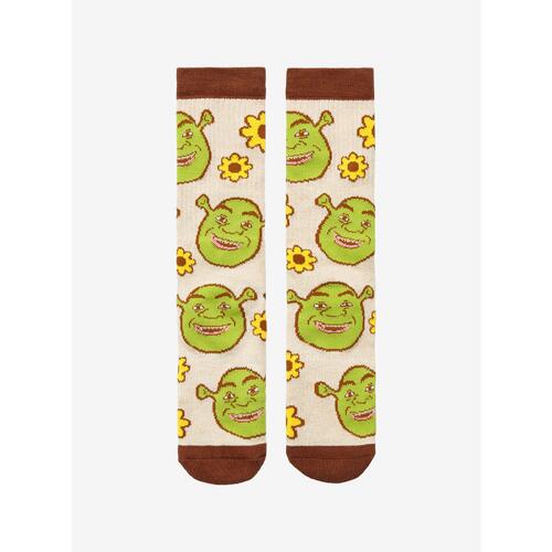 Shrek Sunflower Crew Socks By Bioworld - Shoe Size 8-12 - New
