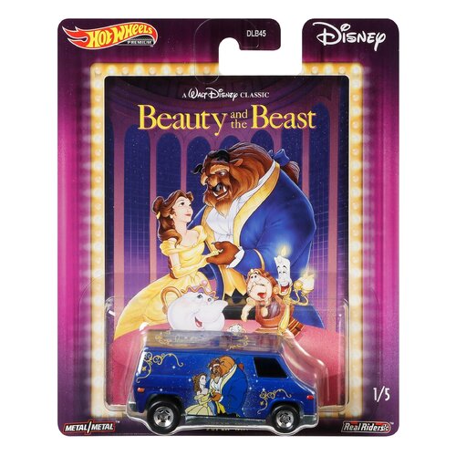 Hot Wheels Premium - Real Riders - Disney Beauty And The Beast Super Van 1/5 - New, Mint Condition