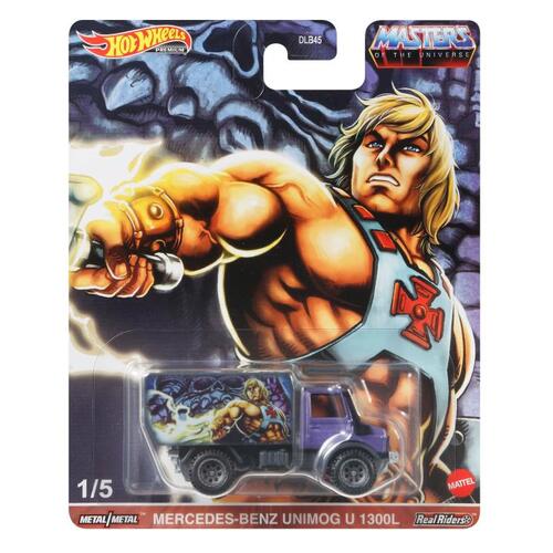 Hot Wheels Premium Masters Of The Universe Mercedes-Benz Unimog U 1300L 1/5 [He-Man] Hot Wheels Collectible - New, Unopened