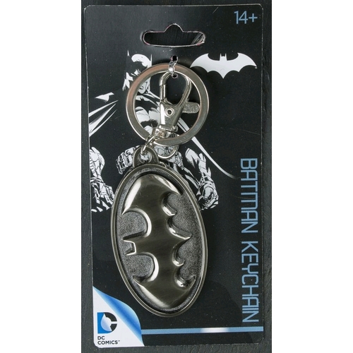 DC Comics Batman Logo Pewter Keychain - New, Mint Condition