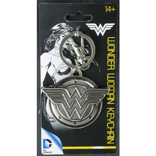 DC Comics Wonder Woman Logo Pewter Keychain - New, Mint Condition