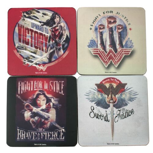 Wonder Woman Coaster Set Of 4 - Collectible Coasters - New In Package