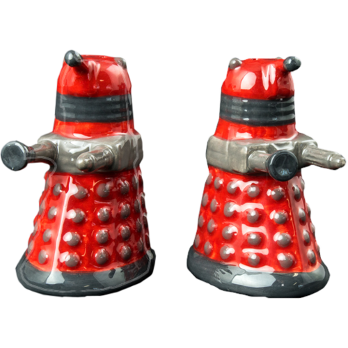 Doctor Who - Dalek Ceramic Salt & Pepper Shakers By Ikon Collectables - New, Sealed