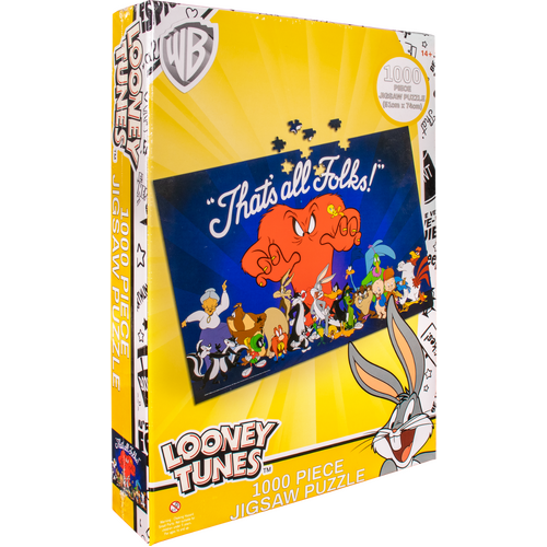 Ikon Collectables Looney Tunes That's All Folks! 1000 Piece Jigsaw Puzzle - New, Sealed