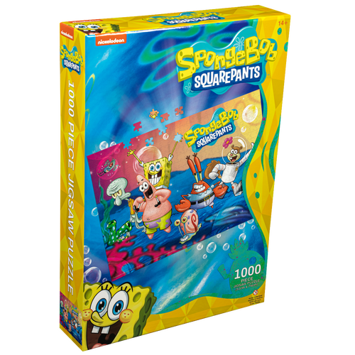 Spongebob Squarepants - Cast 1000 Piece Jigsaw Puzzle By Ikon Collectables - New, Sealed