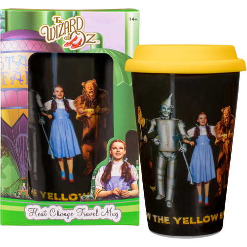 Ikon Collectables The Wizard Of Oz Follow The Yellow Brick Road Heat Changing Travel Mug - New, In Package