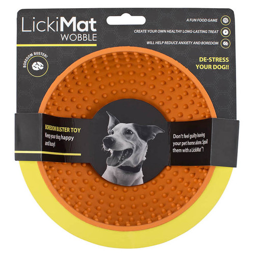Lickimat Wobble Oral Health Boredom Buster For Dogs - Orange