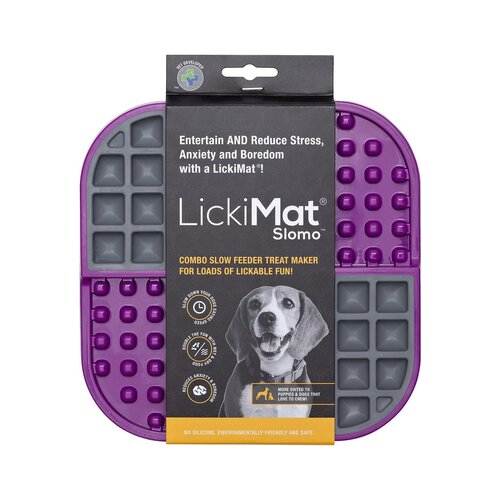 Lickimat SloMo Oral Health Boredom Buster For Cats & Dogs - Purple