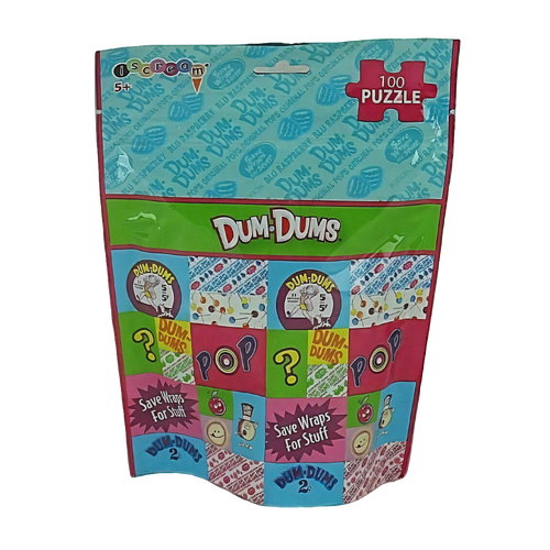 Iscream Dum-Dums 100 Piece Jigsaw Puzzle In A Bag - New, Sealed