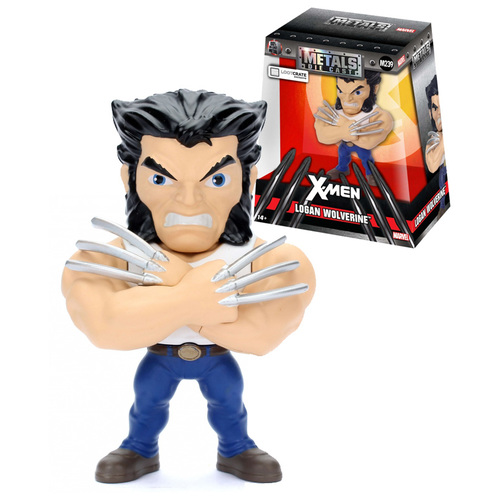 Jada Toys Metals Die Cast M239 4" X-Men Logan Wolverine - Loot Crate Exclusive - New, Mint Condition