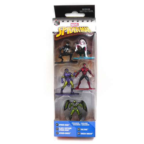 Jada Toys Metals Die Cast Nano Metalfigs - 5 Pack Marvel Spider-Man #1 - New, Mint Condition