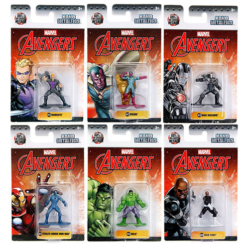 Jada Toys Metals Die Cast Nano Metalfigs - Marvel Avengers Singles Bundle #1 - New, Mint Condition