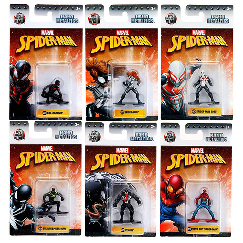 Jada Toys Metals Die Cast Nano Metalfigs - Marvel Spider-Man Singles Bundle #1 - New, Mint Condition
