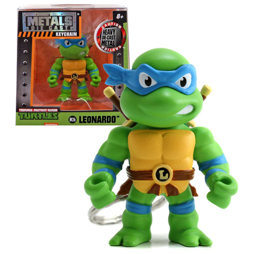 Jada Toys Metals Die Cast M26 2.5" Keychain Teenage Mutant Ninja Turtles Leonardo - New, Mint Condition
