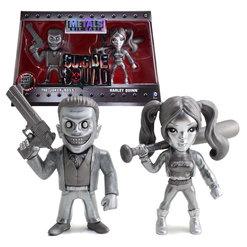 Jada Toys Metals Die Cast #M23 4" Two Pack - Suicide Squad (The Joker Boss & Harley Quinn) - New, Mint Condition