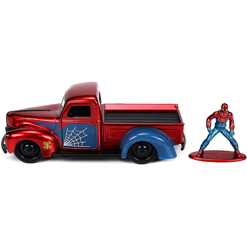 Jada Toys #33075 Hollywood Rides 1:32 Spider-Man 1941 Ford Pickup (With Spider-Man) Die-Cast Collectible - New, Sealed