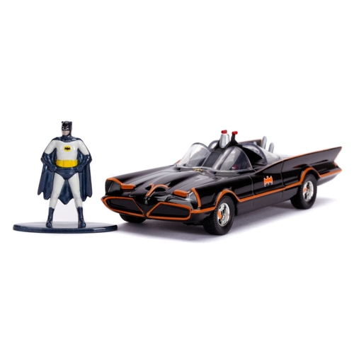 Jada Toys #31703 Hollywood Rides 1:32 Batman (1966) - Batmobile (with Batman) Die-Cast Collectible - New, Sealed