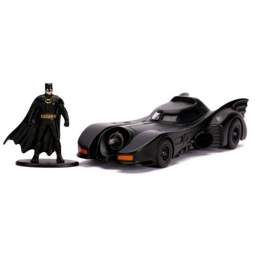 Jada Toys #31704 Hollywood Rides 1:32 Batman (1989) - Batmobile (with Batman) Die-Cast Collectible - New, Sealed